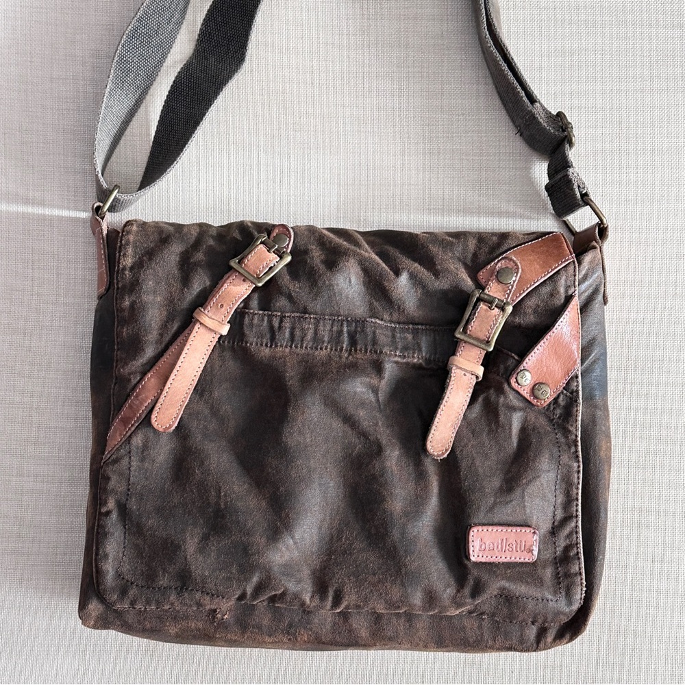 Bed Stu Declan Waxed Canvas Messenger Bag - Picture 4 of 13